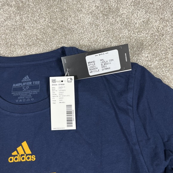 Adidas St. Louis Blues‎ T-Shirt Women's Small Navy NHL Amplifier Tee NWT - Picture 4 of 5